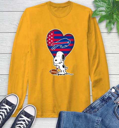 Buffalo Bills NFL Football The Peanuts Movie Adorable Snoopy Long Sleeve T-Shirt 3