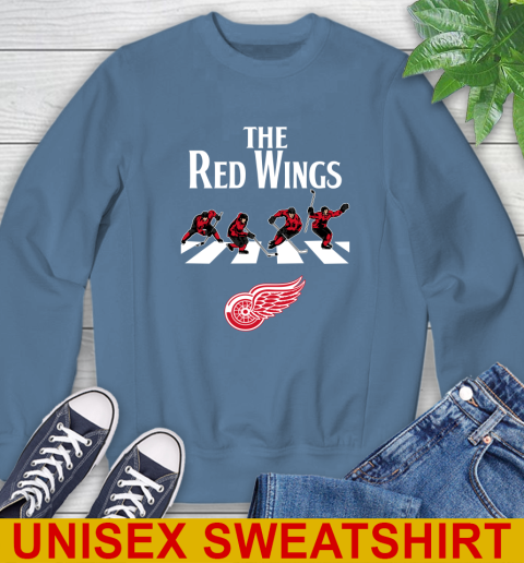 NHL Hockey Detroit Red Wings The Beatles Rock Band Shirt Sweatshirt 10