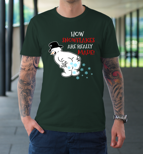 Funny Snowman How Snowflake Are Really Made Christmas Cutome T-Shirt 11
