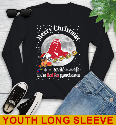 Boston Red Sox Merry Christmas To All And To Red Sox A Good Season MLB Baseball Sports Youth Long Sleeve