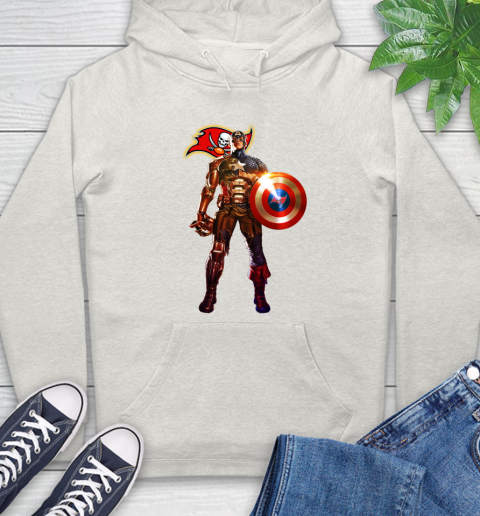 NFL Captain America Marvel Avengers Endgame Football Sports Tampa Bay Buccaneers Hoodie 12