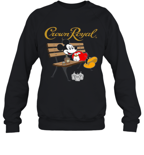 Mickey Mouse Drinking Crown Royal Beer Sweatshirt