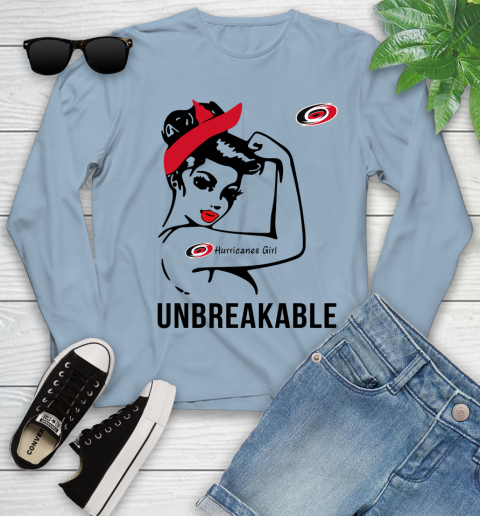 NHL Carolina Hurricanes Girl Unbreakable Hockey Sports Youth Long Sleeve 6