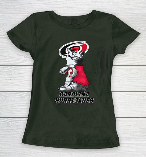 NHL My Cat Loves Carolina Hurricanes Hockey Women's T-Shirt 4