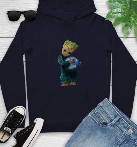 NBA Groot Guardians Of The Galaxy Basketball Sports Denver Nuggets Youth Hoodie 4