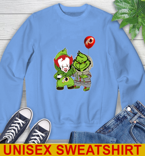 Washington Redskins Baby Pennywise Grinch Christmas NFL Football Sweatshirt 11