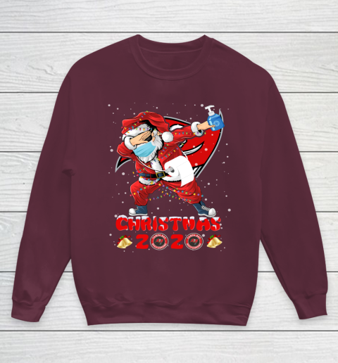 Tampa Bay Buccaneers Funny Santa Claus Dabbing Christmas 2020 NFL Youth Sweatshirt 4