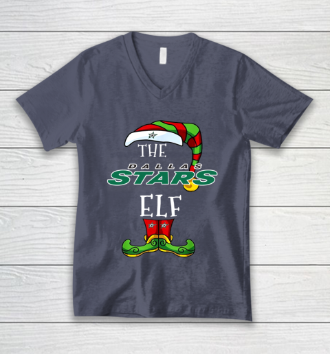 Dallas Stars Christmas ELF Funny NHL V-Neck T-Shirt 7