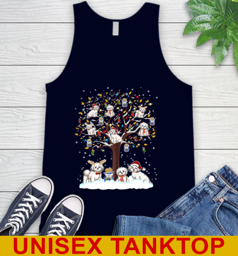 Maltese dog pet lover light christmas tree shirt 68