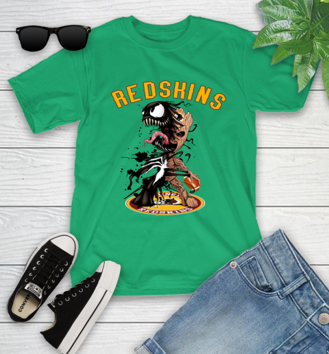 NFL Washington Redskins Football Venom Groot Guardians Of The Galaxy Youth T-Shirt 6