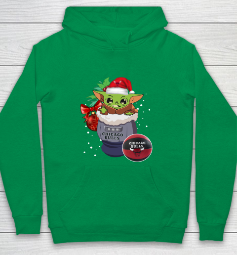 Chicago Bulls Christmas Baby Yoda Star Wars Funny Happy NBA Youth Hoodie 6