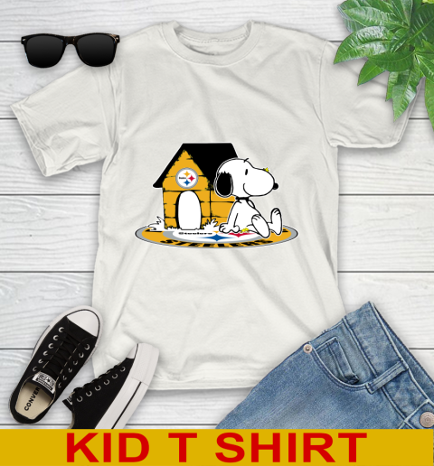 NFL Football Pittsburgh Steelers Snoopy The Peanuts Movie Shirt Youth T-Shirt
