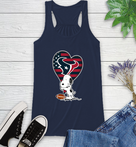 Houston Texans NFL Football The Peanuts Movie Adorable Snoopy Racerback Tank 10