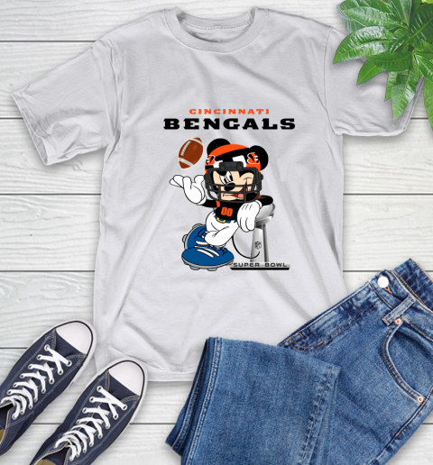 NFL Cincinnati Bengals Mickey Mouse Disney Super Bowl Football T Shirt T-Shirt 12