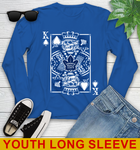 Toronto Maple Leafs NHL Hockey The King Of Spades Death Cards Shirt Youth Long Sleeve 10