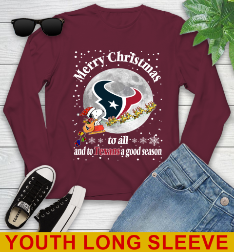 Houston Texans Merry Christmas To All And To Texans A Good Season NFL Football Sports Youth Long Sleeve 6