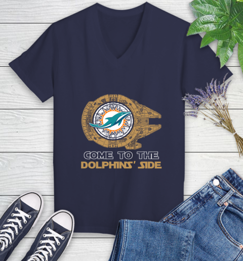 NFL Come To The Miami Dolphins Wars Football Sports Women's V-Neck T-Shirt 12