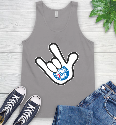 Philadelphia 76ers NBA Basketball Mickey Rock Hand Disney Tank Top 5 Philadelphia 76ers NBA Basketball Mickey Rock Hand Disney Tank Top - Image 5