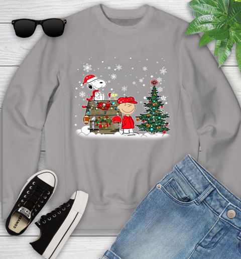 NFL Tampa Bay Buccaneers Snoopy Charlie Brown Christmas Football Super Bowl Sports Youth Sweatshirt 3