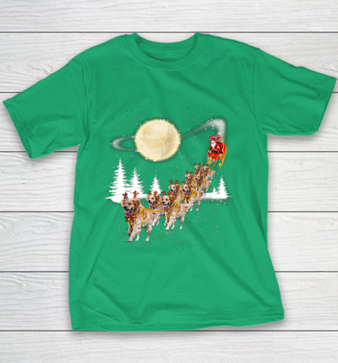 Golden Retriever Reindeer Christmas Youth T-Shirt 3