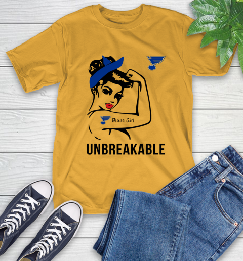 NHL St.Louis Blues Girl Unbreakable Hockey Sports T-Shirt 2