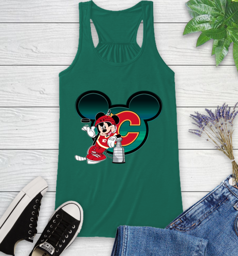 NHL Calgary Flames Stanley Cup Mickey Mouse Disney Hockey T Shirt Racerback Tank 7