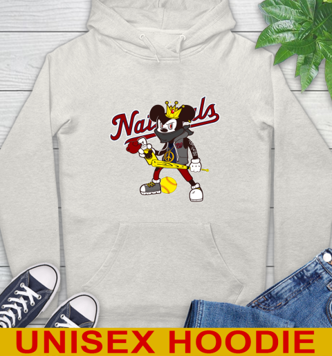 Washington Nationals MLB Baseball Mickey Peace Sign Sports Hoodie 12