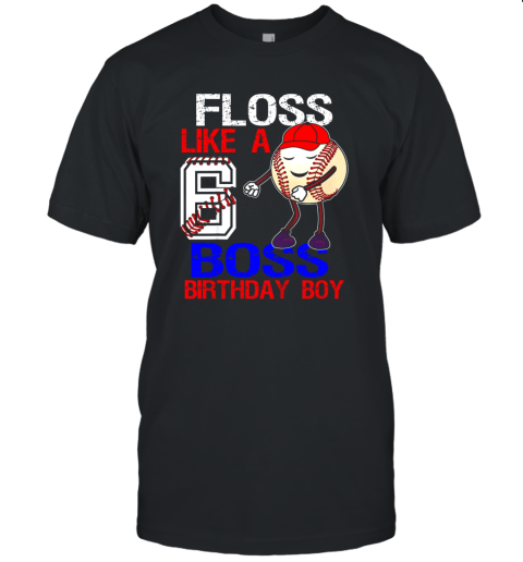 Kids 6 Year Old Birthday Baseball Shirt 6th Boy Gift Unisex Jersey Tee