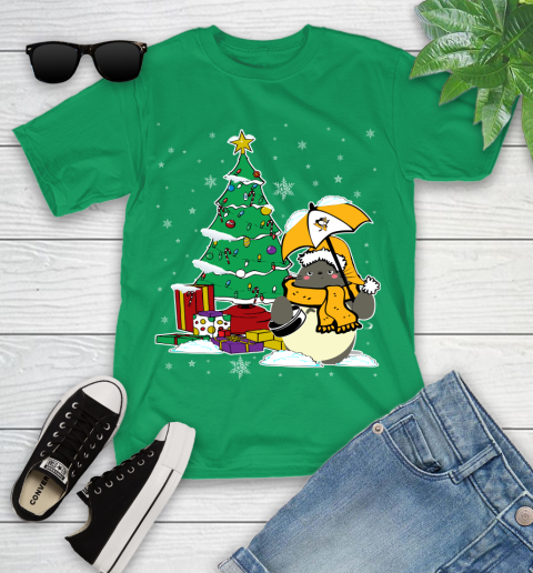 Pittsburgh Penguins NHL Hockey Cute Tonari No Totoro Christmas Sports Youth T-Shirt 23