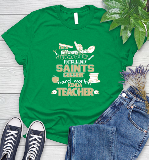 New Orleans Saints NFL I'm A Difference Making Student Caring Football Loving Kinda Teacher Women's T-Shirt 10 New Orleans Saints NFL I'm A Difference Making Student Caring Football Loving Kinda Teacher Women's T-Shirt - Image 10