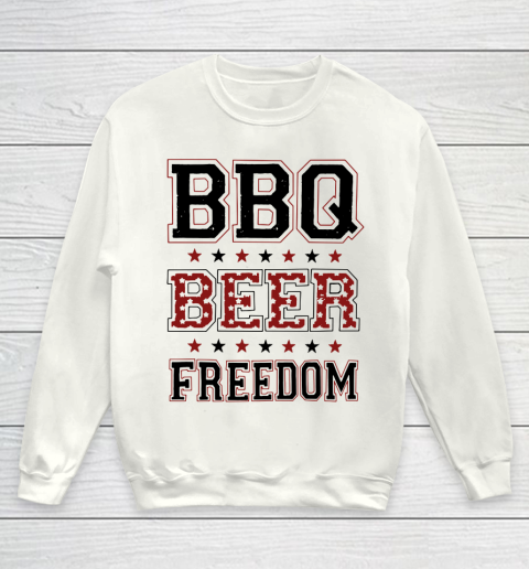 BBQ Beer Freedom Trump Fan Youth Sweatshirt 2
