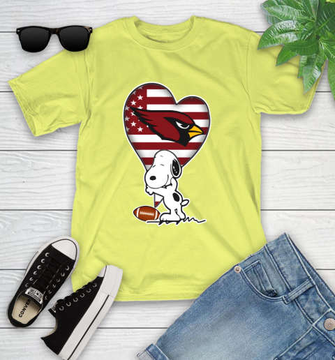 Arizona Cardinals NFL Football The Peanuts Movie Adorable Snoopy Youth T-Shirt 8