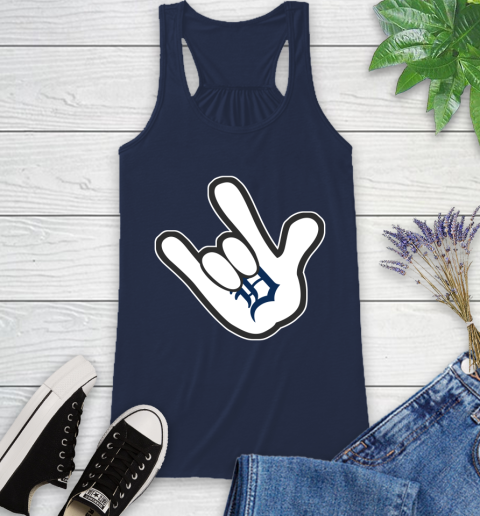 Detroit Tigers MLB Baseball Mickey Rock Hand Disney Racerback Tank 10