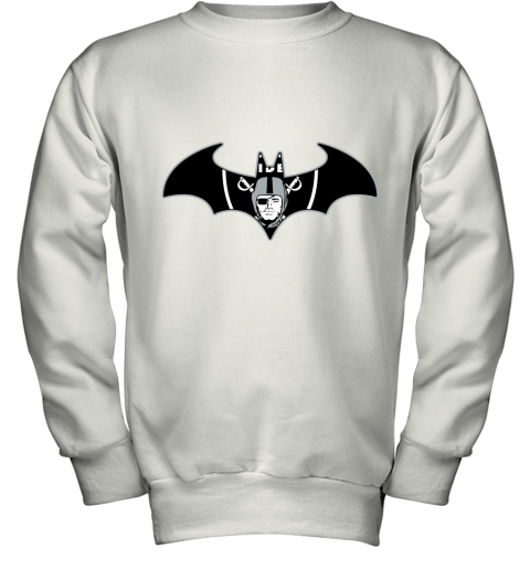 We Are The Oakland Raiders Batman NFL Mashup Youth Sweatshirt