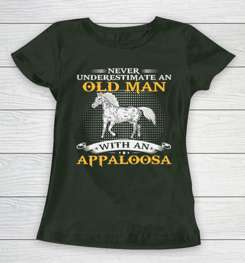 Father gift shirt Mens Never Underestimate An Old Man With An Appaloosa Horse Funny T Shirt Women's T-Shirt 4