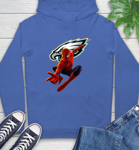 NFL Spider Man Avengers Endgame Football Philadelphia Eagles Hoodie 9