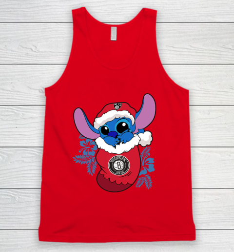 Brooklyn Nets Christmas Stitch In The Sock Funny Disney NBA Tank Top 6