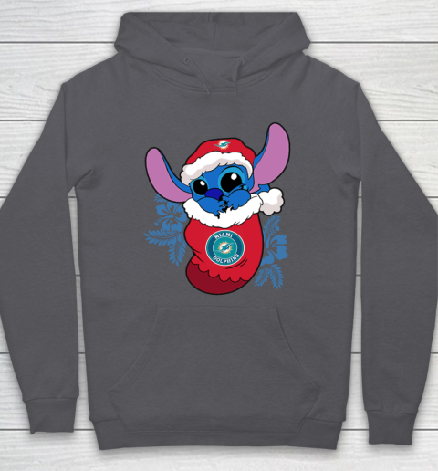 Miami Dolphins Christmas Stitch In The Sock Funny Disney NFL Hoodie 7