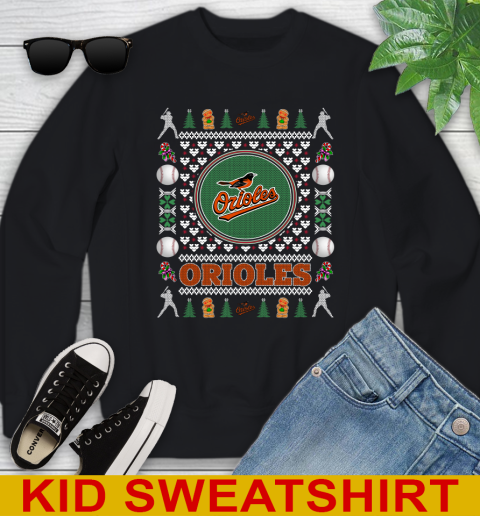 Baltimore Orioles Merry Christmas MLB Baseball Loyal Fan Youth Sweatshirt
