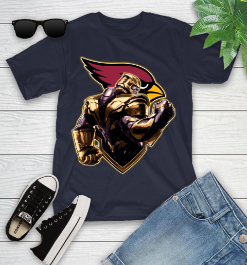 NFL Thanos Avengers Endgame Football Sports Arizona Cardinals Youth T-Shirt 3
