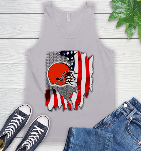 Cleveland Browns NFL Football American Flag Tank Top 3