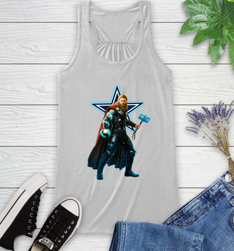 NFL Thor Avengers Endgame Football Dallas owboys Racerback Tank
