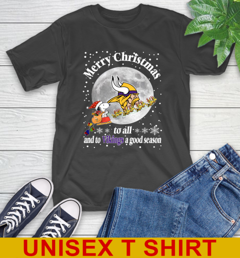 Minnesota Vikings Merry Christmas To All And To Vikings A Good Season NFL Football Sports T-Shirt