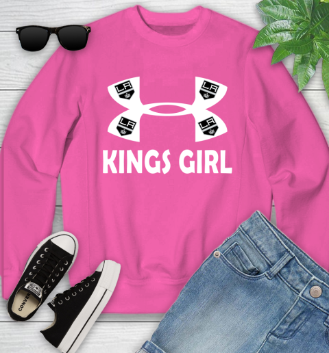 NHL Los Angeles Kings Girl Under Armour Hockey Sports Youth Sweatshirt 6