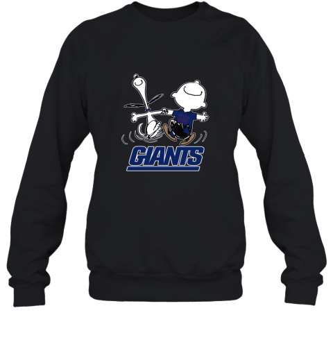 Snoopy And Charlie Brown Happy New York Giants Fans Sweatshirt