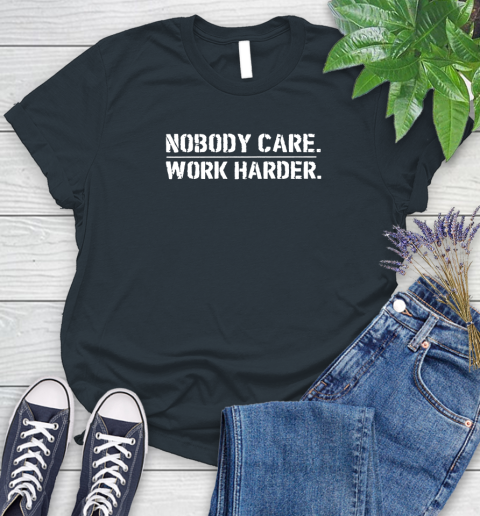 Lamar Jackson Nobody Cares Work Harder Women's T-Shirt 8