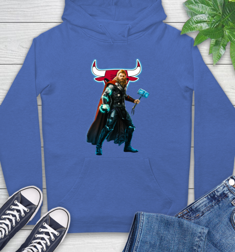 NBA Thor Avengers Endgame Basketball Chicago Bulls Hoodie 9