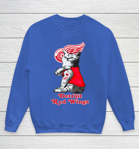 NHL My Cat Loves Detroit Red Wings Hockey Youth Sweatshirt 6