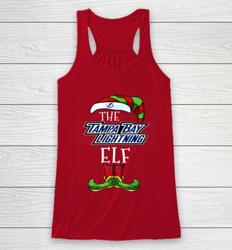 Tampa Bay Lightning Christmas ELF Funny NHL Racerback Tank 4