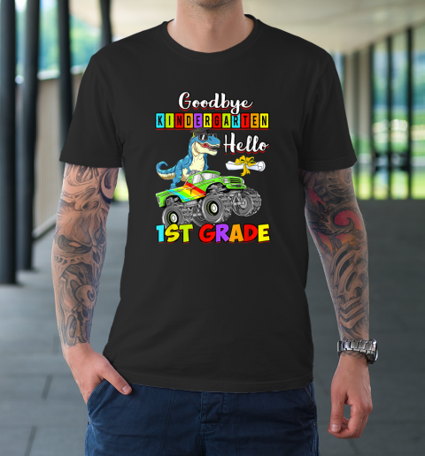 Dinosaur Goodbye Kindergarten Graduation Hello 1st Grade T-Shirt